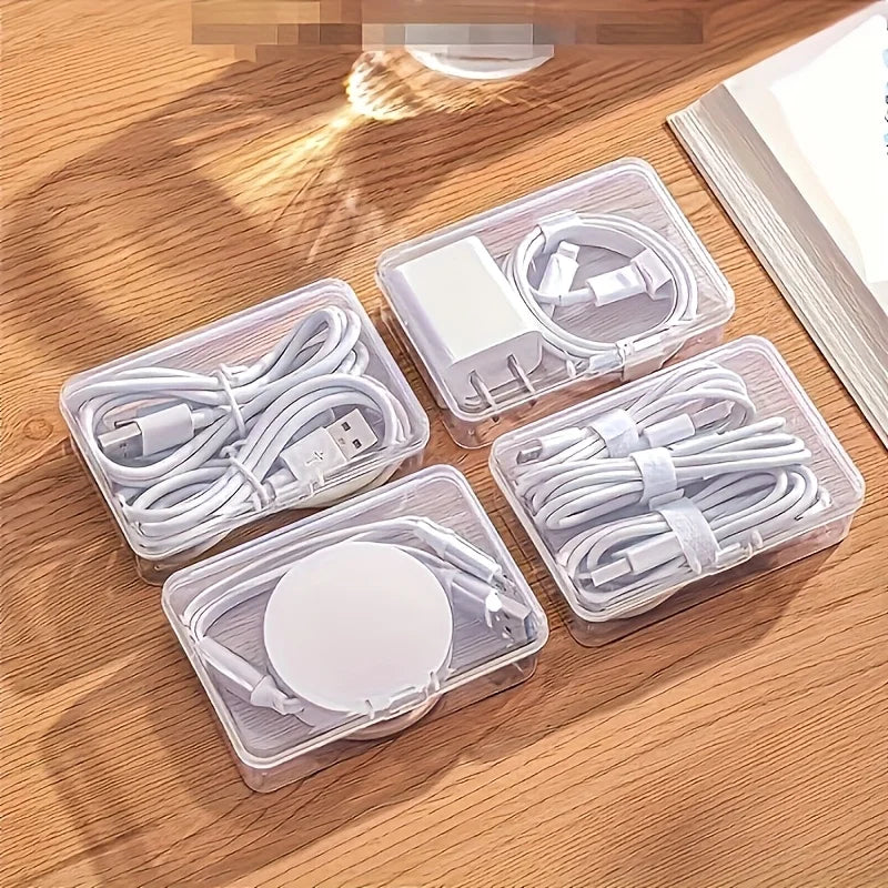 Cable Organizer Boxes -Desktop Cable Management,Charging Cable and Accessories Organizer, Desk&Drawer Organizer for Home Storage