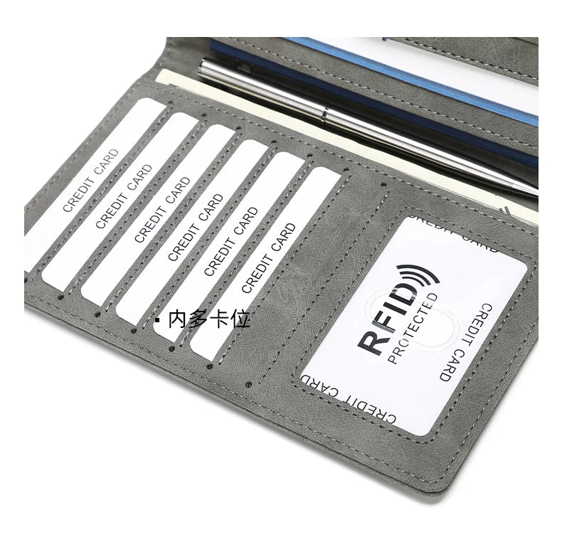 RFID Anti-Theft Brush Passport Bag, Passport Holder, Travel Ticket, Simple Fashion, Multi-Functional Passport Holder
