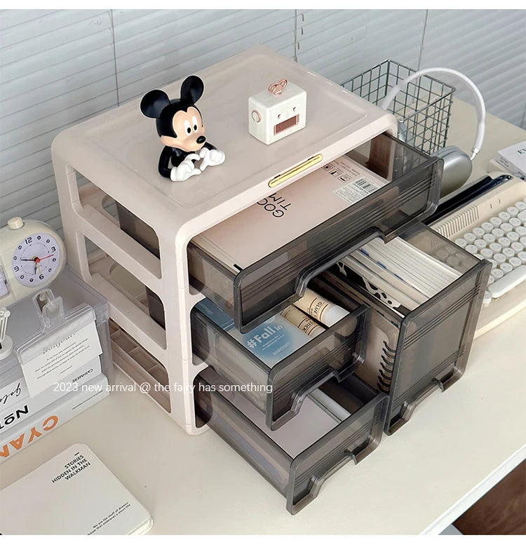 Desktop Organizer Box Der Sle Office Desk Cosmetic Storage Ra Dormi Home Study Desk Arrangement Plastic Rectangle