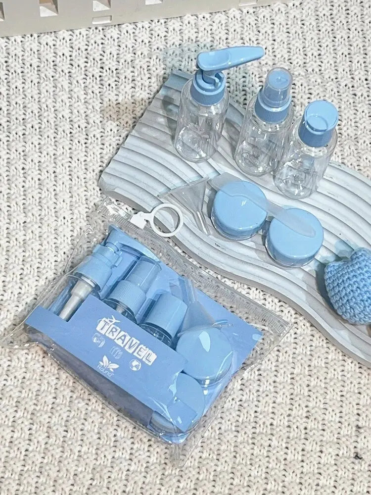 Travel Bottles Kit Leak Proof Portable Toiletry Containers Set Clear Travel Size Cosmetic Containers For Lotion Shampoo Cream So