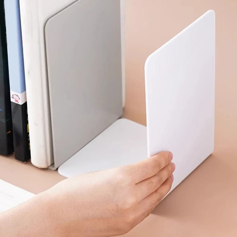 Minimalism Bookends Stand Desk Desktop INS L-shaped Simple RACk Display Support Organizer Book Durable