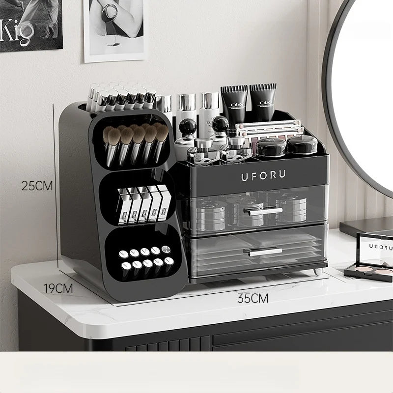 Cosmetics Storage Box Home Dressing Table High-end Large Multi-functional Compartmentalized Storage Rack Pratical New Arrival