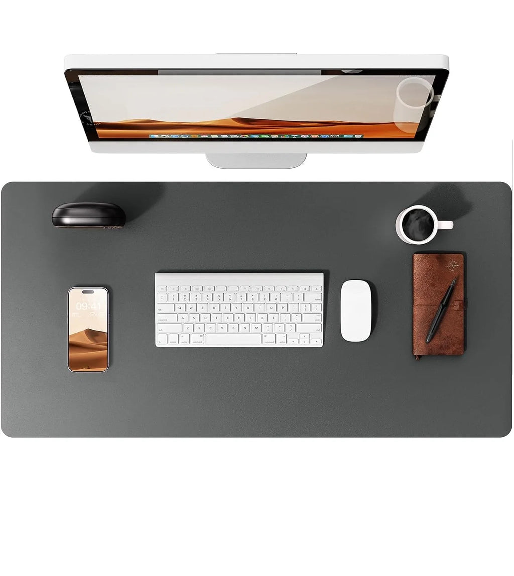 Leather Desk Mat | Computer Mat for Desk| Large Mouse Pad and Keyboard Mat | Desk Protector for Office