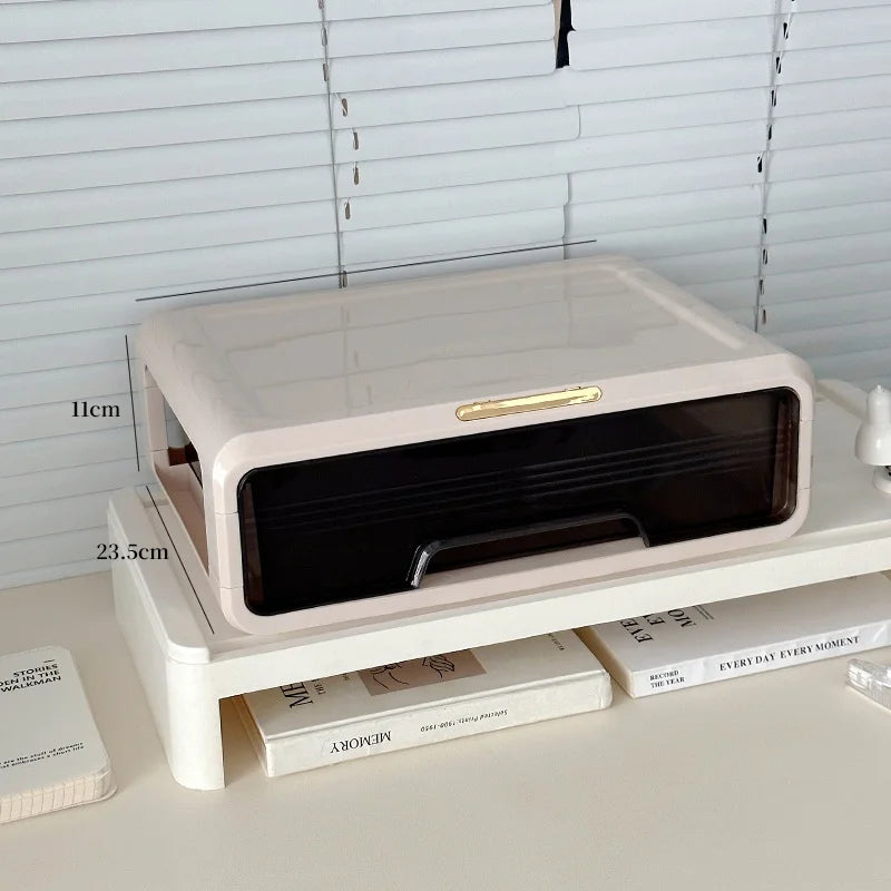 Desktop Organizer Box Der Sle Office Desk Cosmetic Storage Ra Dormi Home Study Desk Arrangement Plastic Rectangle