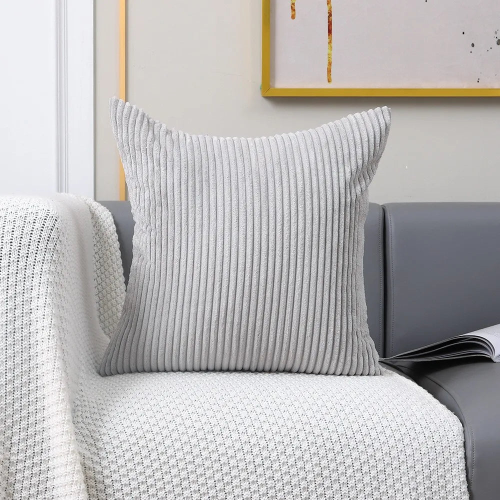 1 Pc Corduroy Decorative Throw Pillow Cover Soft Boho Striped Pillow Covers Modern Farmhouse Home Decor