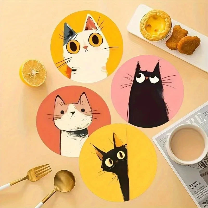 6pcs Classic Wooden Coaster Set - Multi-Purpose Drink Pad, Must-Have for Celebrations, Suitable for Various Occasions & Places