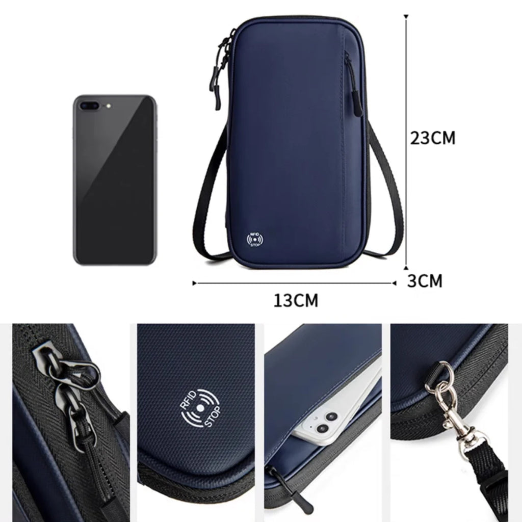 Travel Document Organizer Passport Holder Bag Waterproof Passport Holder with RFID Blocking Passport Wallet Pocket Family Trip