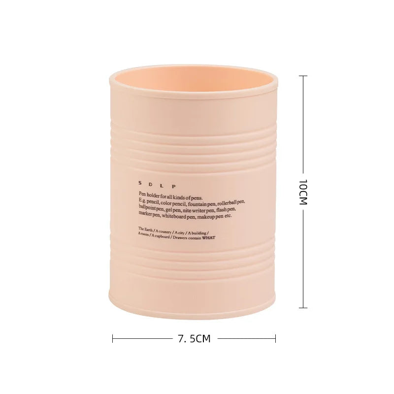 Fashionable Pen Holder, Student Office Desktop, Simple And Creative Circular Multifunctional Makeup Brush Storage Buck