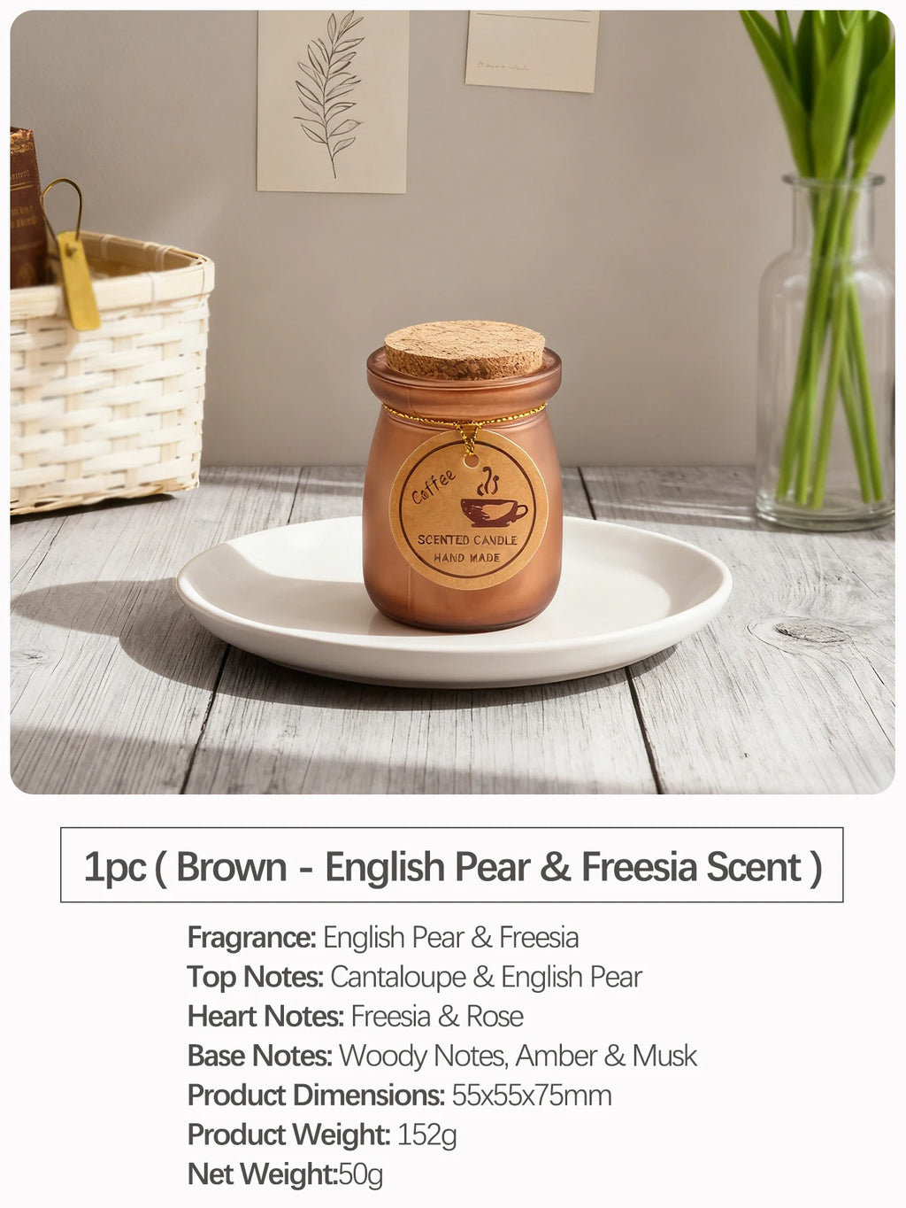 Jarred Scented Candles Oriental Woody Fragrance | Home Decor | Valentine's Day gifts | Wedding Favors |  Gifts for Women & Men