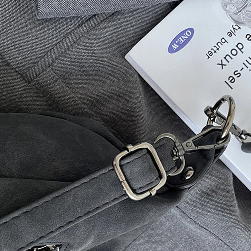 Women Crossbody Bag Luxury Designer Oblique Cross Single Shoulder Bag Large Capacity Handbags Retro Matte PU Leather Hobos