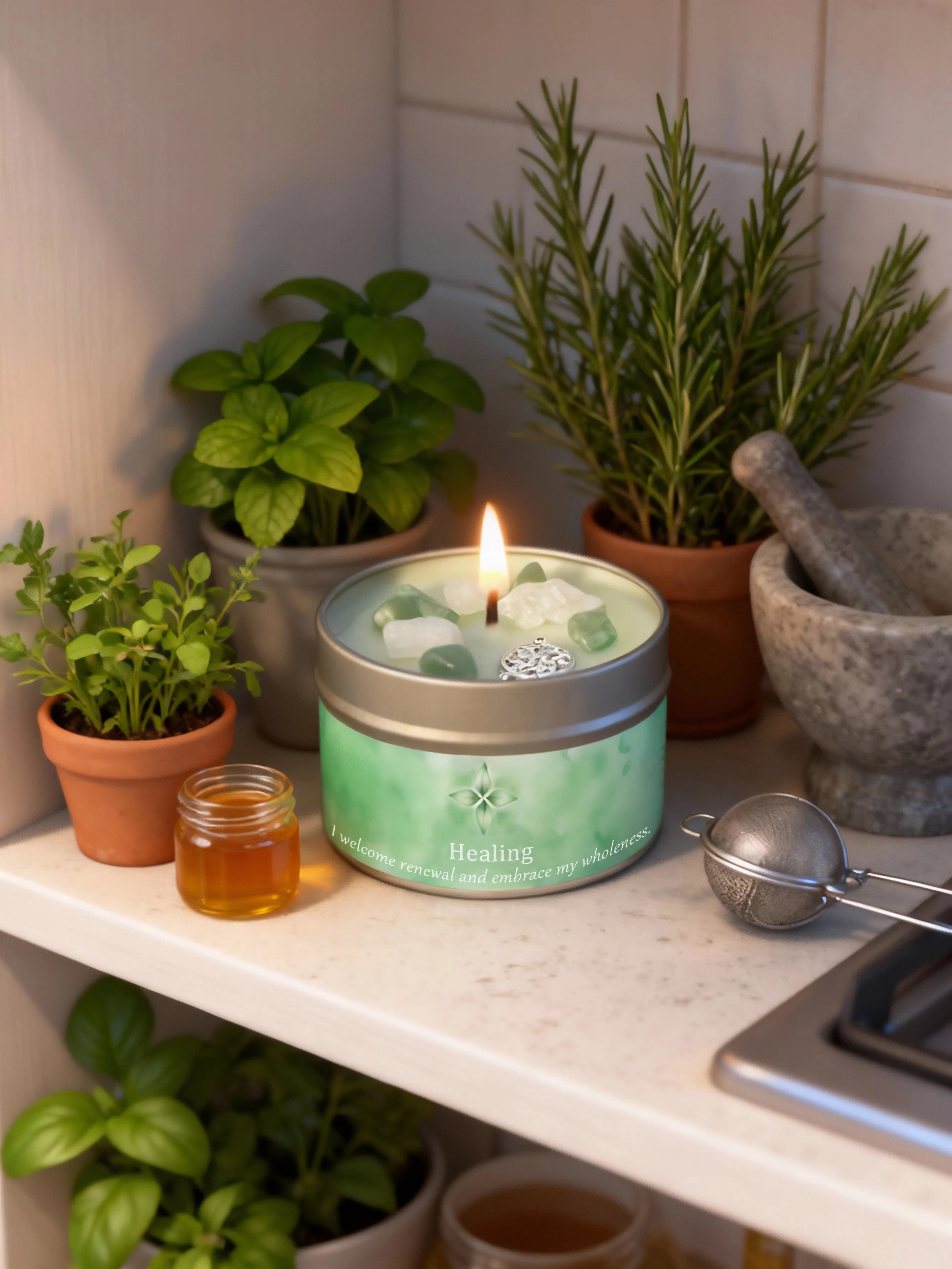 Scented Candles 3oz Law of Attraction Peace & Calm Manifestation Energy Boosting Christmas Home Decoration Candle Holders Gift