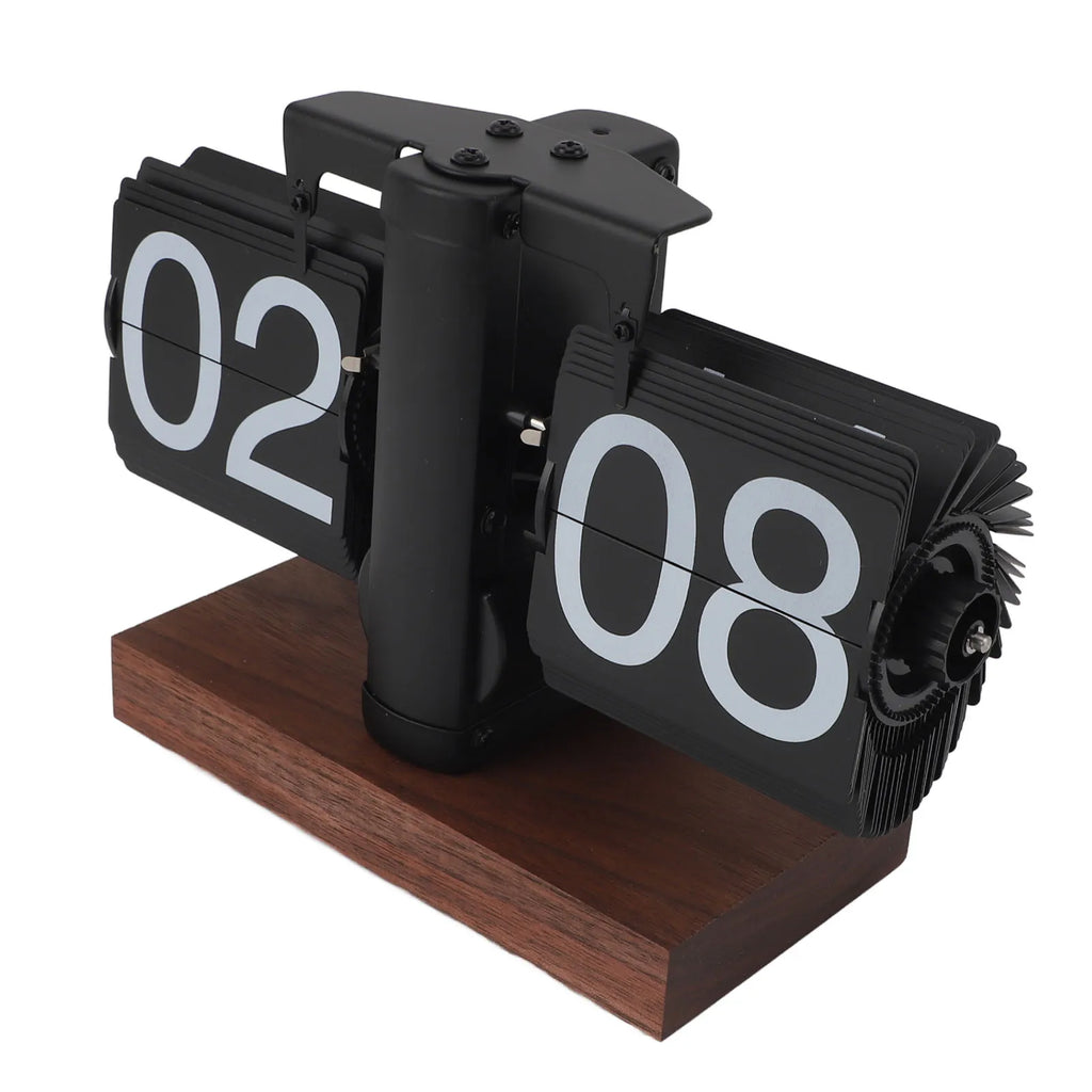 Auto  Desk Clock  Desk Clock Vintage Rotary Knob Adjustable Anti Slip Base Large Numbers 24 Hours for Living Room