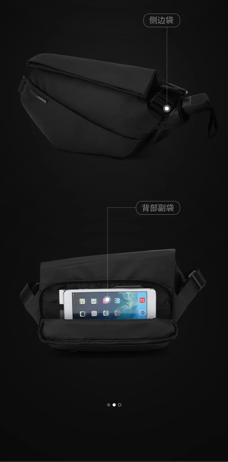 X001 Crossbody Bag Men's Bag  Work Clothes Motorcycle Backpack Functional Postman Riding Single Shoulder Bag Small Men's Bag