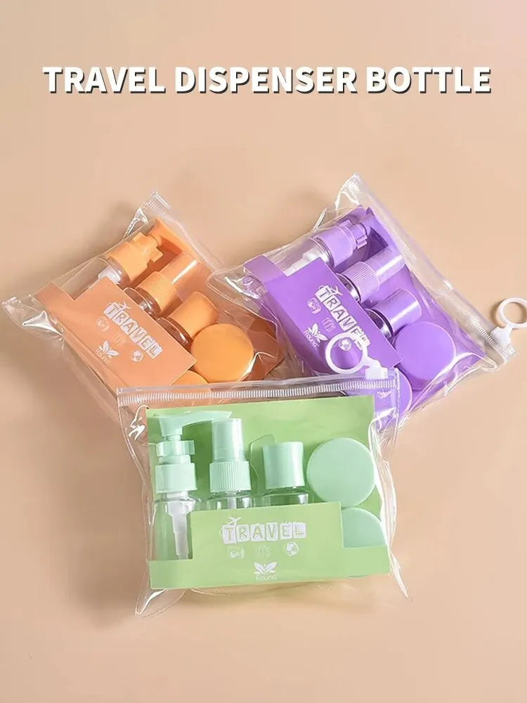 Travel Bottles Kit Leak Proof Portable Toiletry Containers Set Clear Travel Size Cosmetic Containers For Lotion Shampoo Cream So