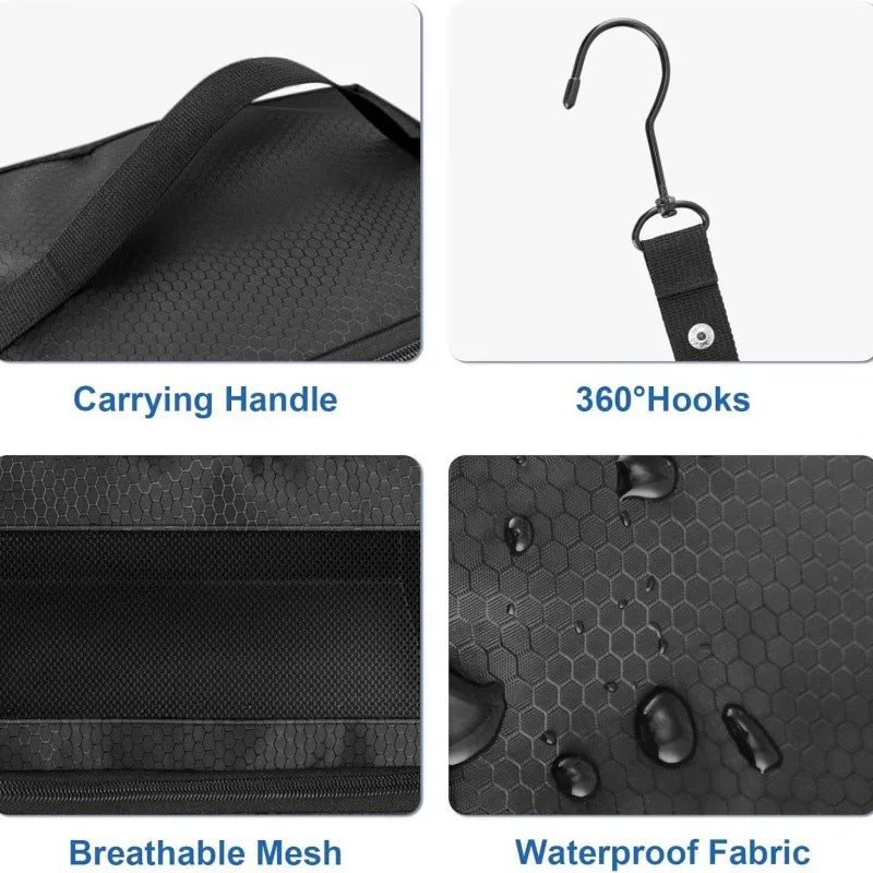 Suitcase Organizer High-capacity Travel Luggage Organizer Hanging Shelve Packing Cube Closet Collapsible Hanging Storage Bags