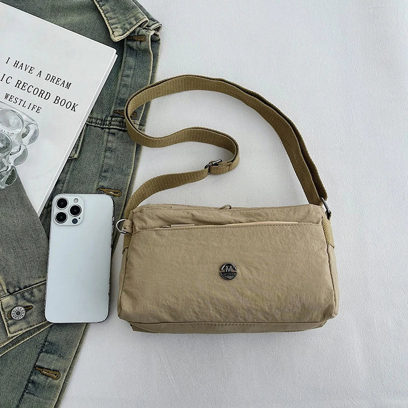 Crossbody bag for ladies - new trendy canvas shoulder bag that is versatile and fashionable, lightweight and spacious, featuring