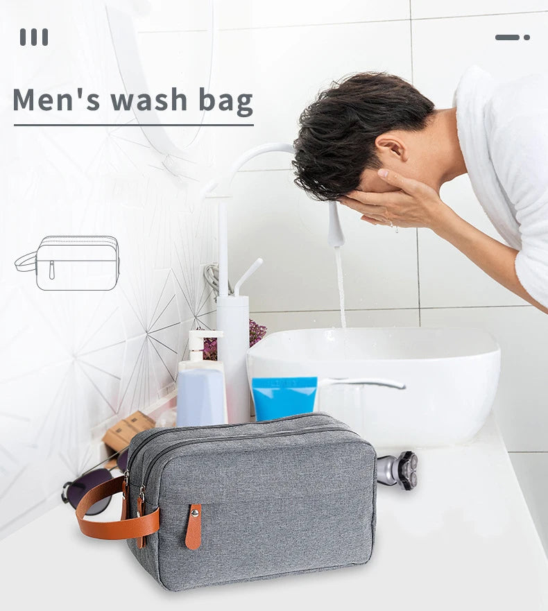 Toiletry Bag for Men Travel Toiletry Organizer Dopp Kit Water-proof Shaving Bag for Toiletries Accessories, Door Room Essentials