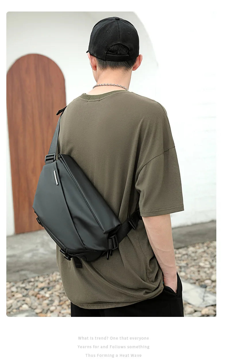 X001 Crossbody Bag Men's Bag  Work Clothes Motorcycle Backpack Functional Postman Riding Single Shoulder Bag Small Men's Bag