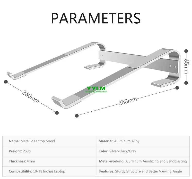 Aluminum Laptop Stand Notebook Riser Holder For Macbook Air 13 iPad Pro Dell HP Lenovo Xiaomi Computer Tablet Support Ordinateur