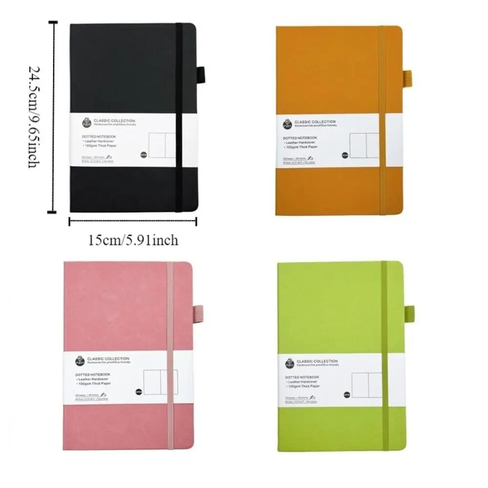Agenda Premium A5 Notebook Tie-strap Back Pocket Journal Notebook Bookmark Ribbon Pocket Notepad Office