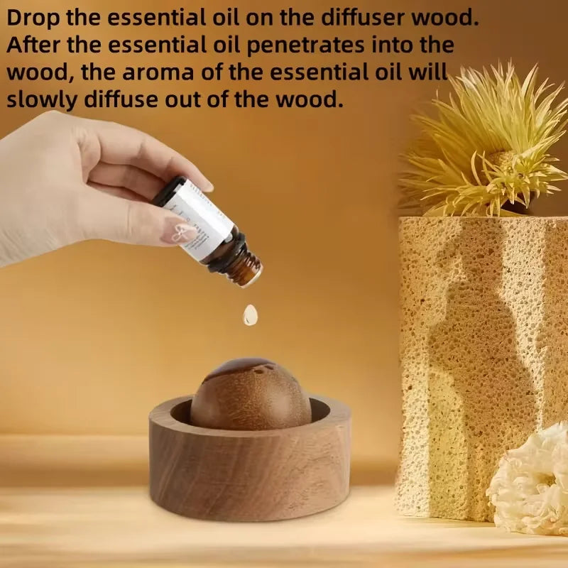 Rotating Wooden Aroma Diffuser for Car & Bedroom Diffuser,Air Freshener, Ideal Home Fragrance Gift