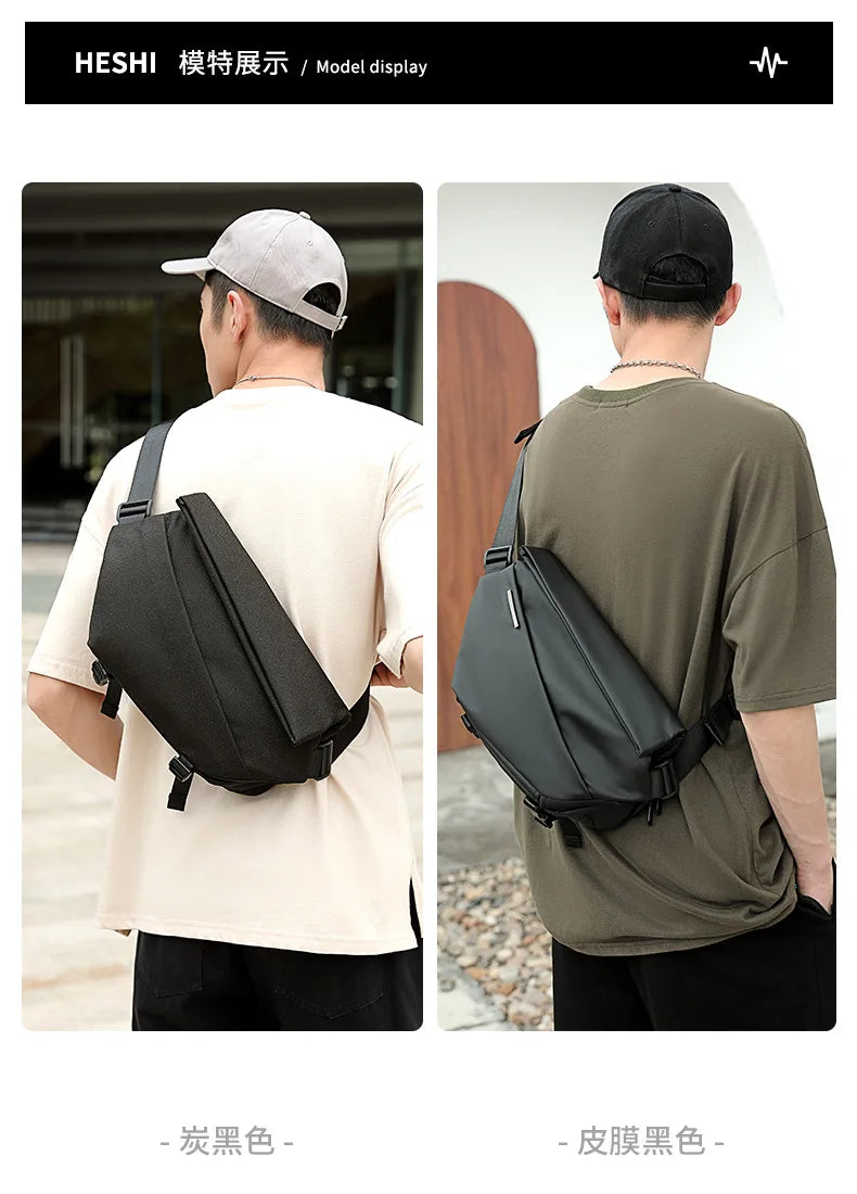 X001 Crossbody Bag Men's Bag  Work Clothes Motorcycle Backpack Functional Postman Riding Single Shoulder Bag Small Men's Bag