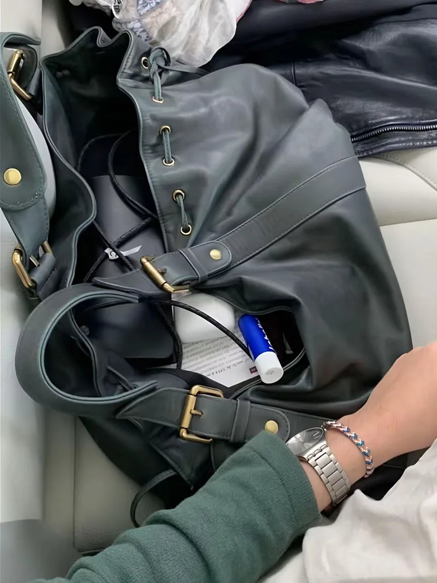 Women's Crossbody Simple Handbag Commuter Shoulder Boston Bag Stylish Versatile Work Bag Soft Polyester Interior