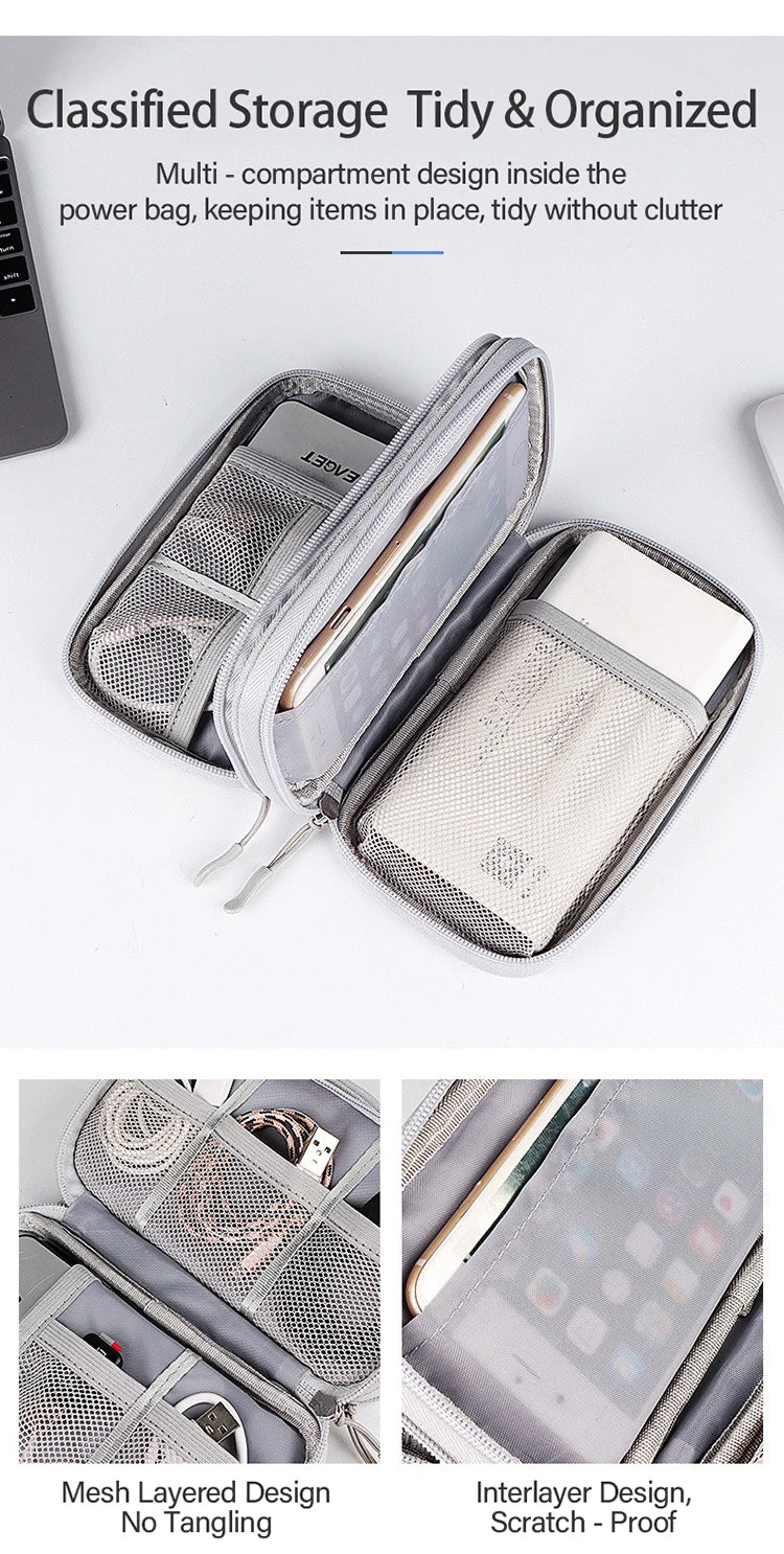 Travel Bag Storage Pouch Portable  Wire Organizer Zipper Bag Holiday Accessories Travel Voyage Indispensable