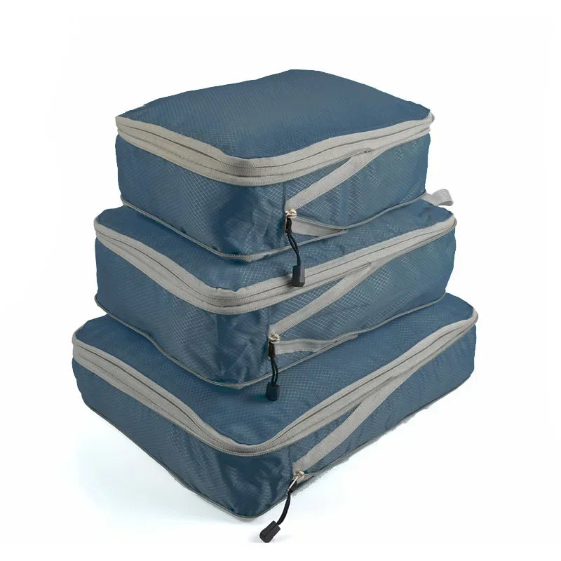 Travel Luggage Organizer Compression Packing Cubes for Carry on Luggage Large Capacity Suitcase Bags Set Waterproof Storage Bags