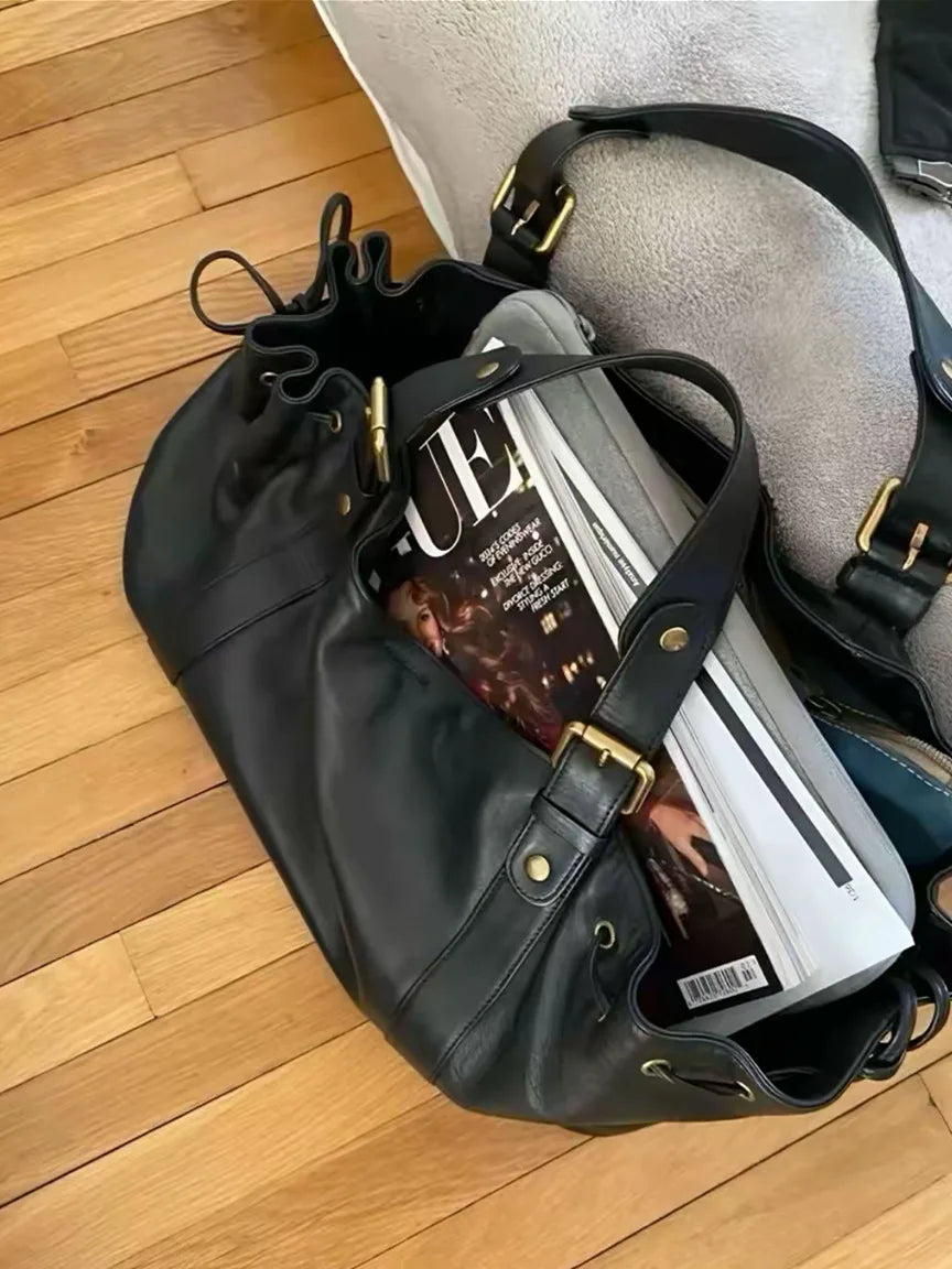 Women's Crossbody Simple Handbag Commuter Shoulder Boston Bag Stylish Versatile Work Bag Soft Polyester Interior