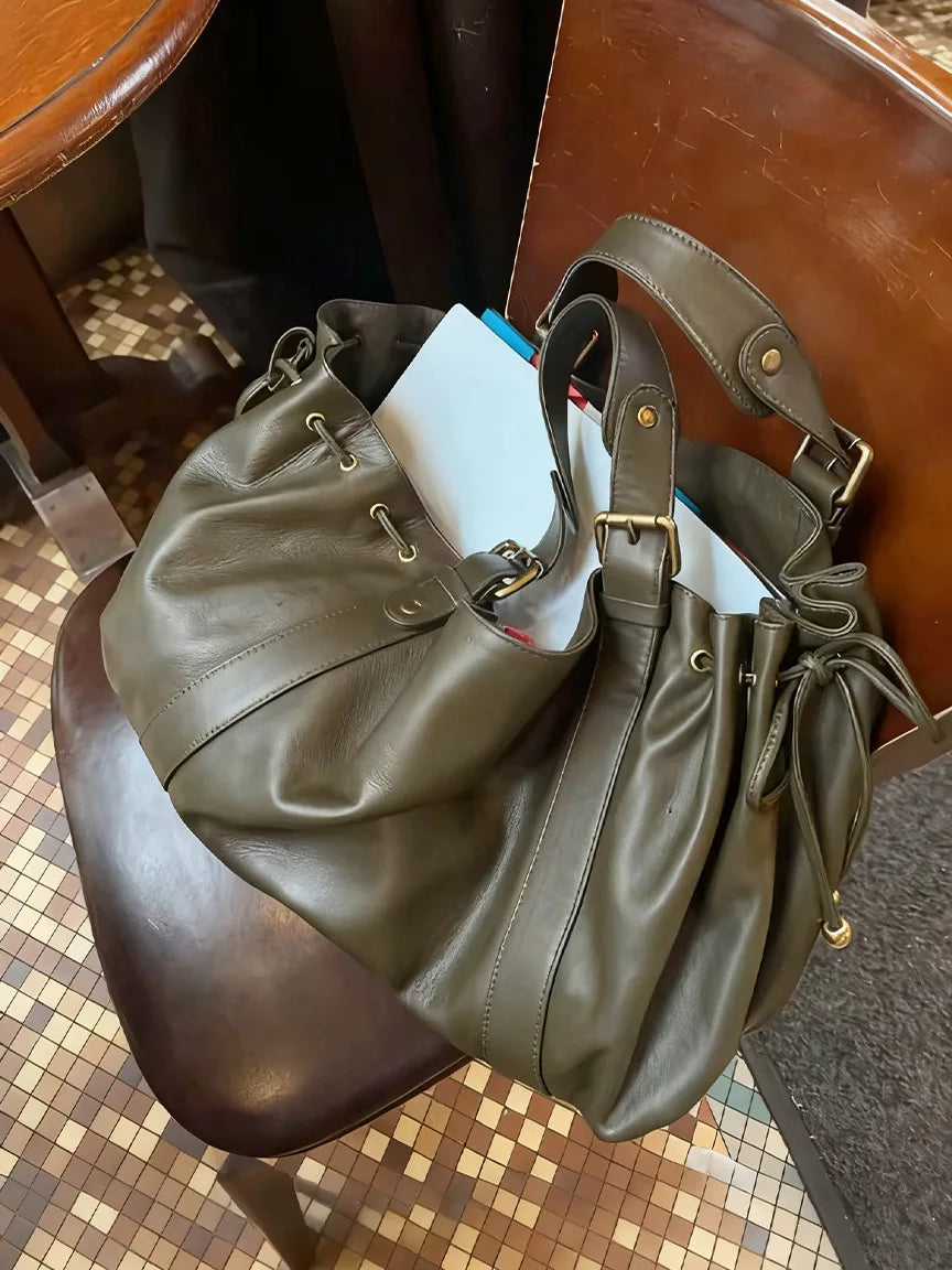 Women's Crossbody Simple Handbag Commuter Shoulder Boston Bag Stylish Versatile Work Bag Soft Polyester Interior