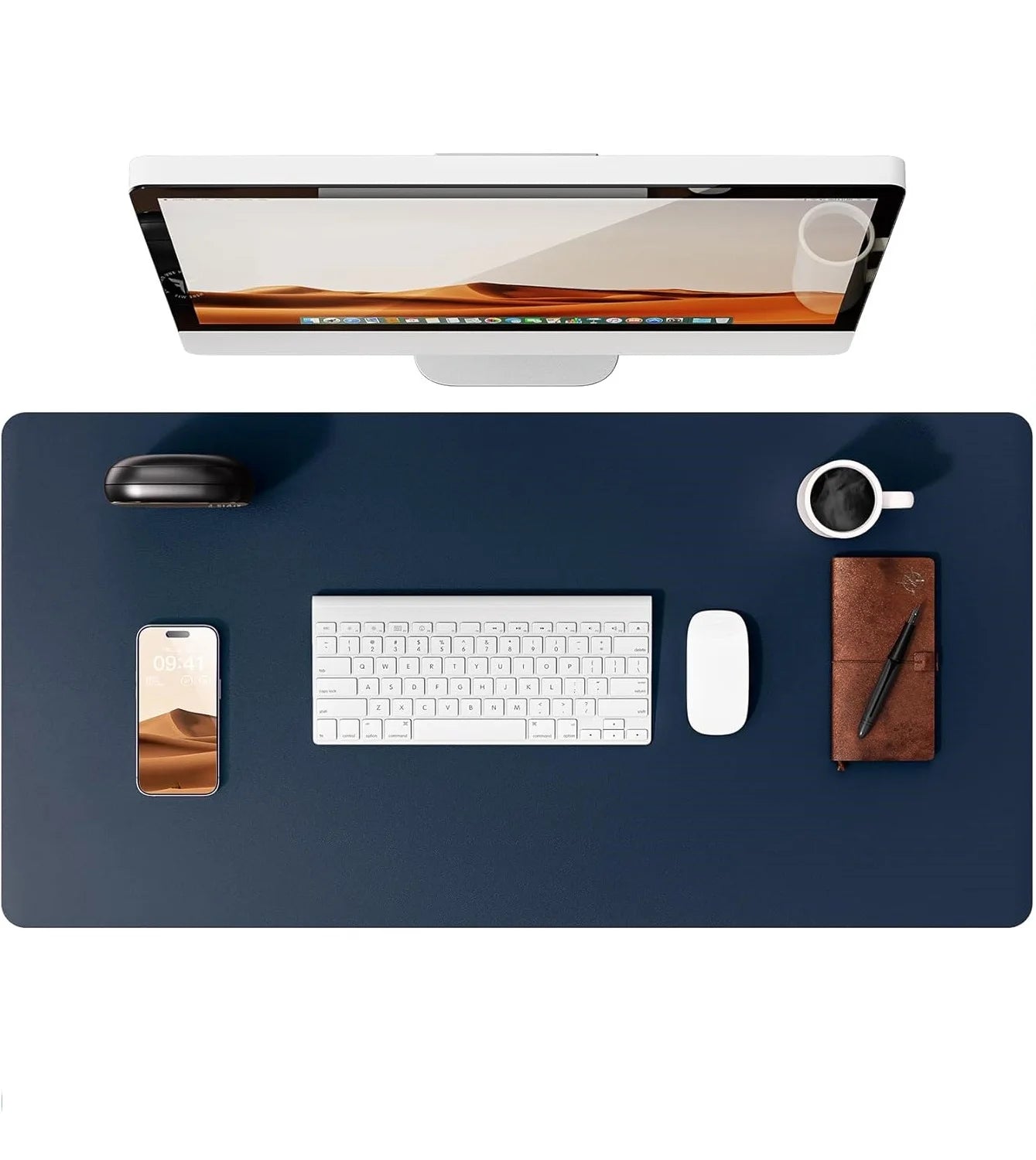 Leather Desk Mat | Computer Mat for Desk| Large Mouse Pad and Keyboard Mat | Desk Protector for Office