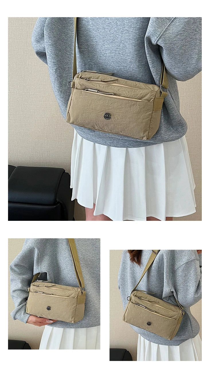 Crossbody bag for ladies - new trendy canvas shoulder bag that is versatile and fashionable, lightweight and spacious, featuring