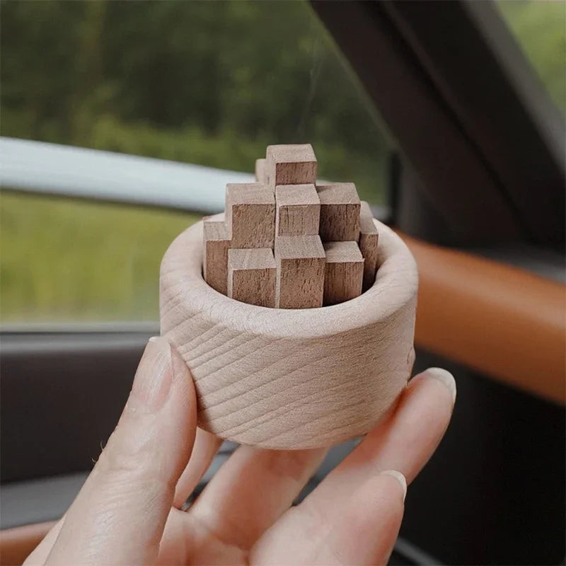 No Perfume Wood Aroma Diffuser Home Fragrance Accessories Room Decor Wooden Ornaments Aromatherapy Car Air Freshener Decorations