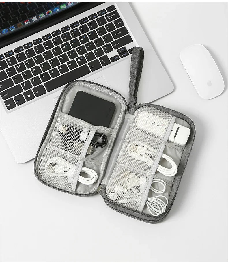 Travel Organizer Bag Cable Storage Organizers Pouch Carry Case Portable Flat waterproof digital double-layer storage bag