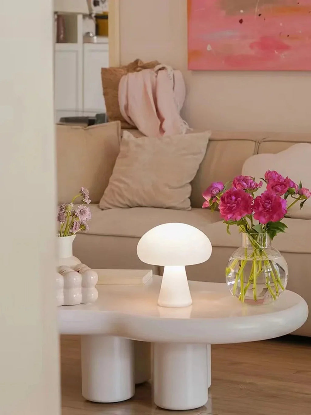 Classic Mushroom Table Lamp Modern Bauhaus Art Table Lamp Bedroom Bedside Lamp Danish Designer Orange Decorative Table Lamp