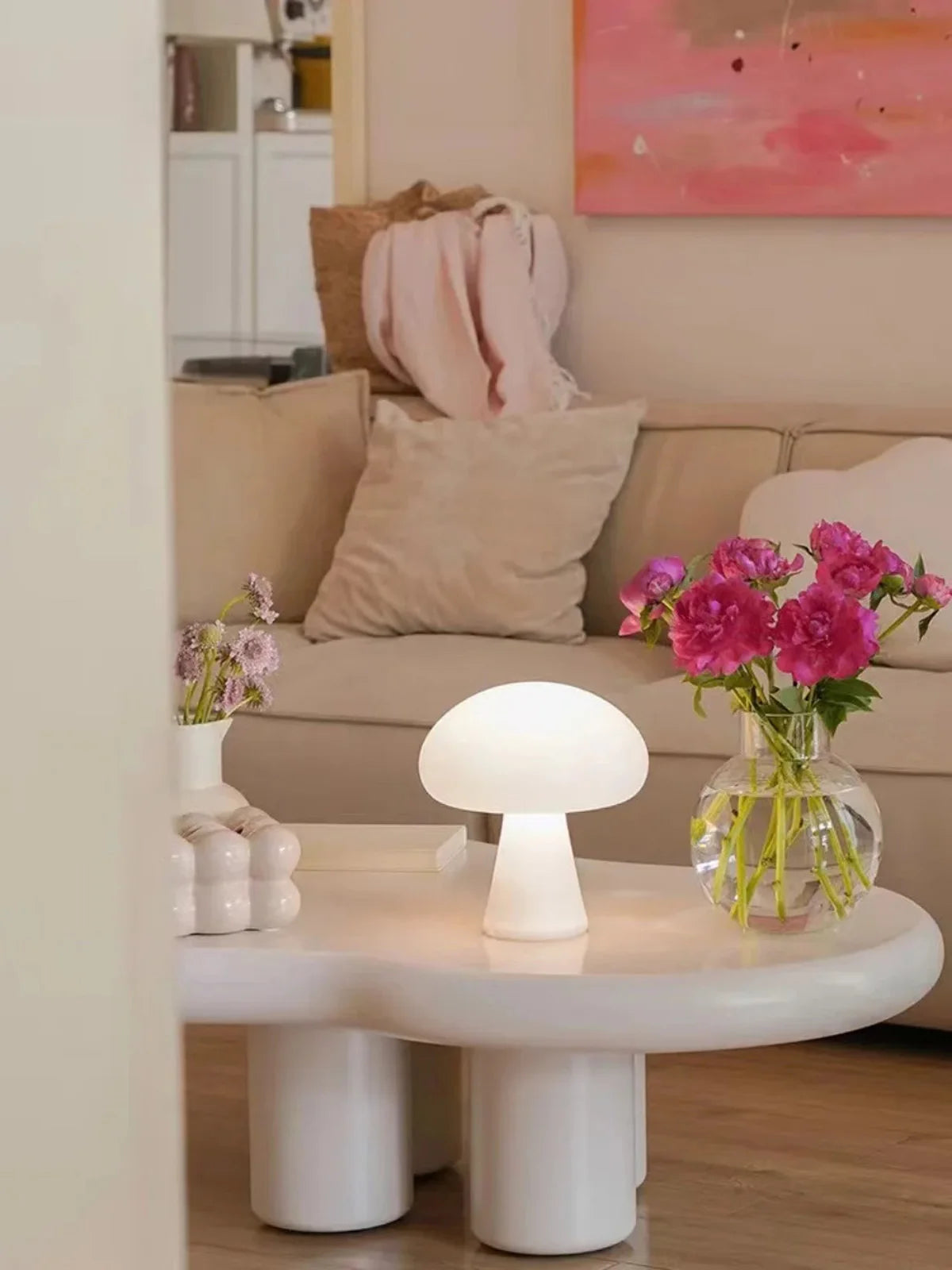 Classic Mushroom Table Lamp Modern Bauhaus Art Table Lamp Bedroom Bedside Lamp Danish Designer Orange Decorative Table Lamp