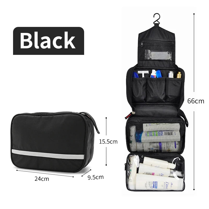 Hanging Toiletry Bag Travel Storage For Men And Women Large Capacity Cosmetic Bag Sturdy Waterproof Hook Shower Bag Travel Set