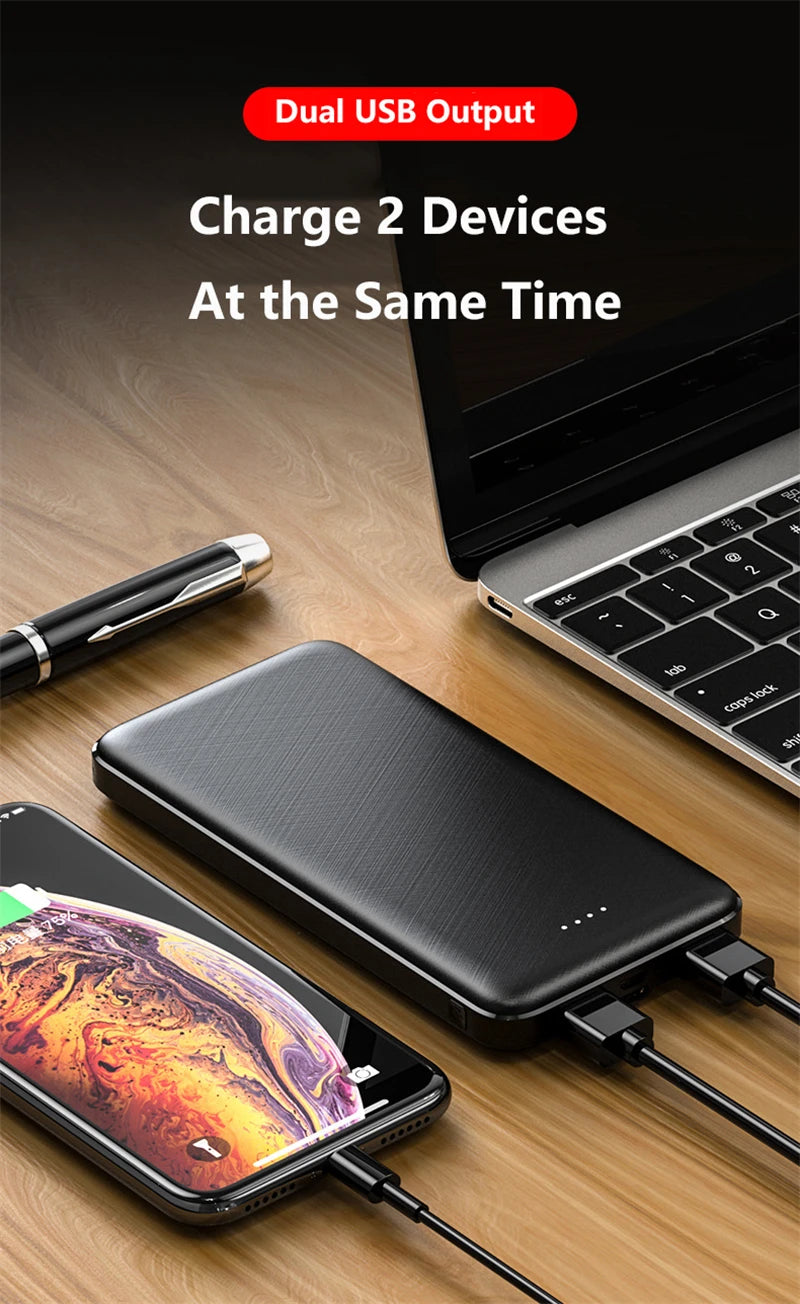 Slim Power Bank 20000mAh 5V 2A Portable Charger for Heated Vest Jacket Power Bank for Xiaomi Mi iPhone Air Conditioning Clothing