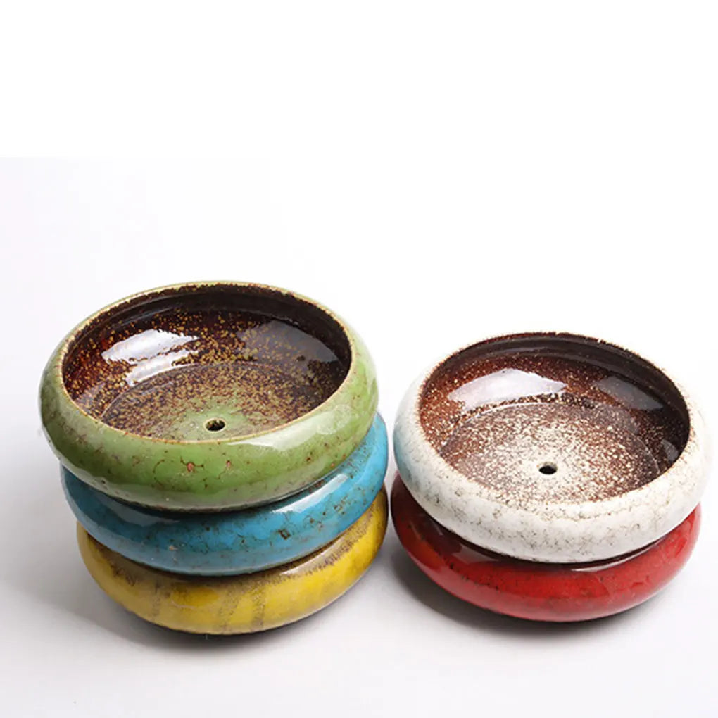 Ceramics Vintage Ceramic Glazed Bonsai Pot Creative And Durable For Plant Lovers Flowers Herbs