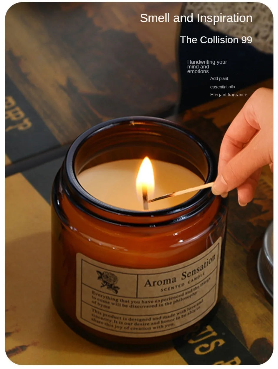 Aromatherapy essential oil candle smokeless soybean candle cup household fragrance ornament souvenir