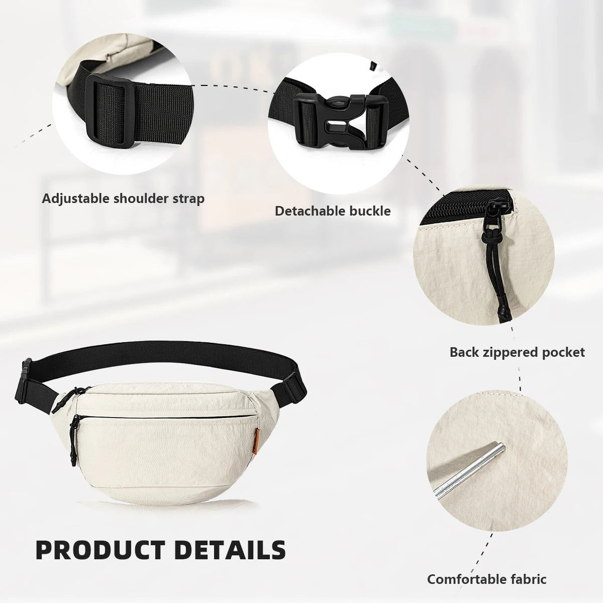 2026 Crossbody Bag for Men and Women, Casual Multifunctional Waist Bag, Autumn Large-Capacity Sports Outdoor Commuting Shoulder Bag for Hiking