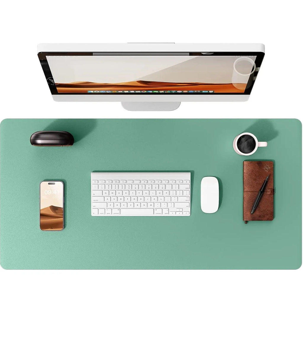 Leather Desk Mat | Computer Mat for Desk| Large Mouse Pad and Keyboard Mat | Desk Protector for Office