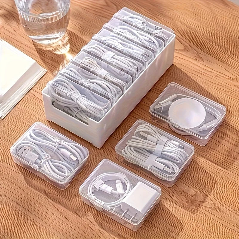 Cable Organizer Boxes -Desktop Cable Management,Charging Cable and Accessories Organizer, Desk&Drawer Organizer for Home Storage
