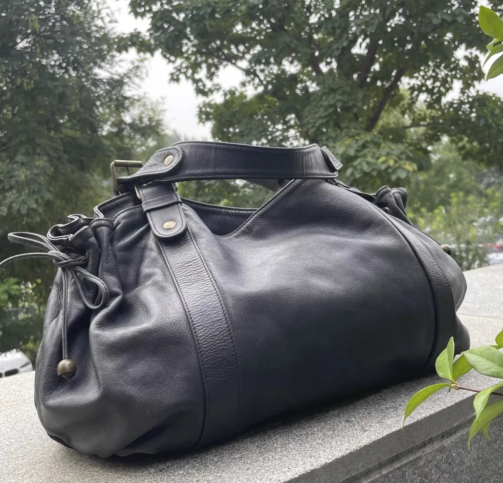 Women's Crossbody Simple Handbag Commuter Shoulder Boston Bag Stylish Versatile Work Bag Soft Polyester Interior