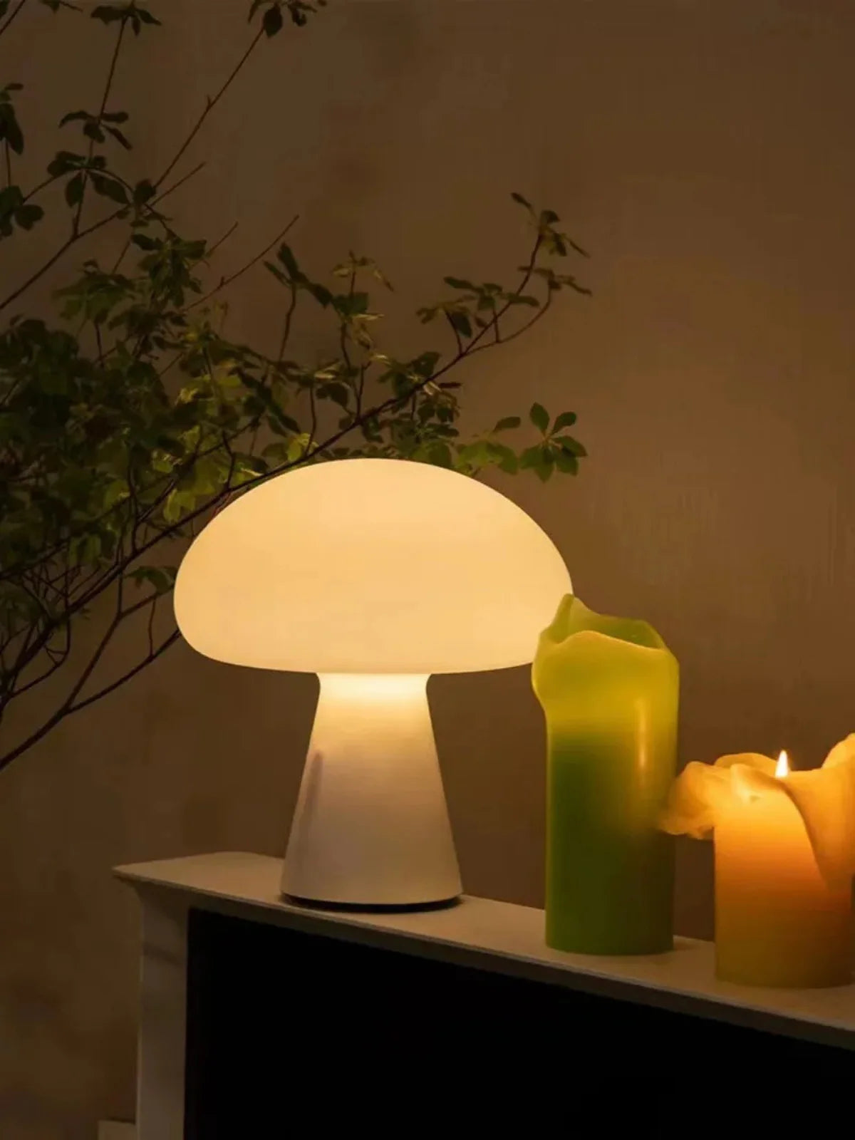 Classic Mushroom Table Lamp Modern Bauhaus Art Table Lamp Bedroom Bedside Lamp Danish Designer Orange Decorative Table Lamp