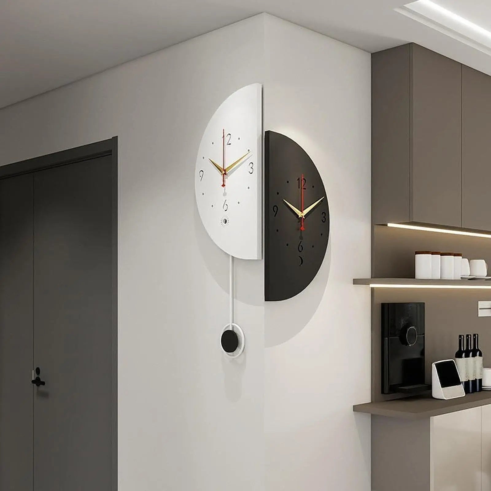 Double Sided Corner Wall Clock Wall Decoration Silent Minimalist Decorative