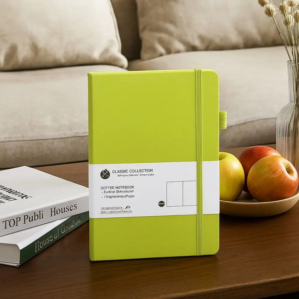 Agenda Premium A5 Notebook Tie-strap Back Pocket Journal Notebook Bookmark Ribbon Pocket Notepad Office