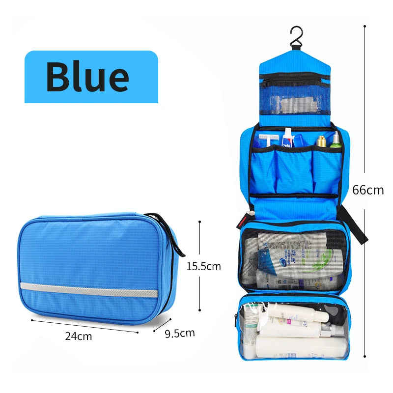 Hanging Toiletry Bag Travel Storage For Men And Women Large Capacity Cosmetic Bag Sturdy Waterproof Hook Shower Bag Travel Set