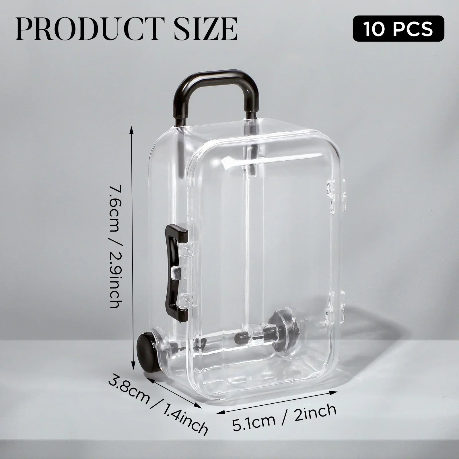 Mini Luggage Storage Box Cute Clear Suitcase Candy Box Creative Wedding Candy Box Small Trolley Case Jewellery Organiser
